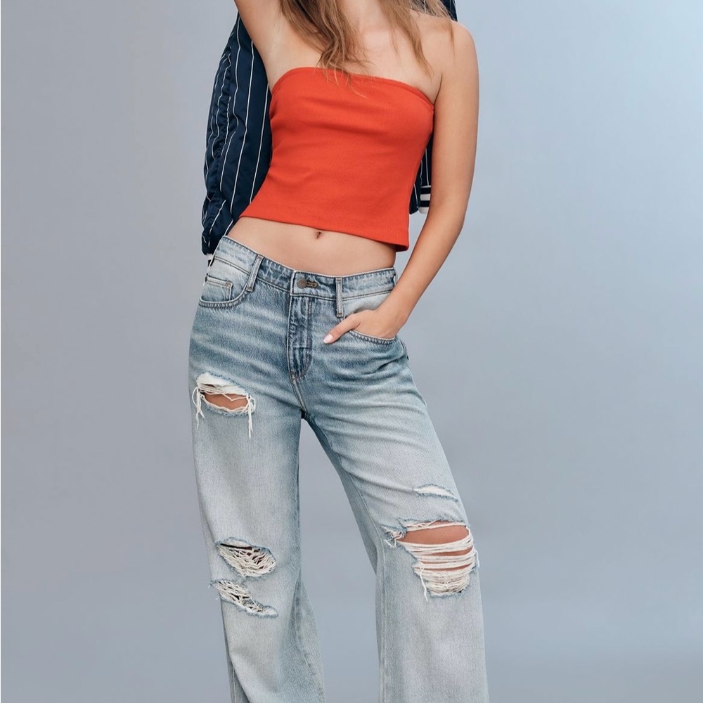 Anthropologie Women's Strapless True Red Tube Top - Picture 2 of 4